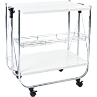 Iris Ohyama Kitchen Wagon CW-005 Carro de Cocina con Ruedas- Metal- Blanca- 68-5 x 43-5 x 69 cm